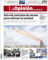 Portada de La Opinión de Murcia (España)