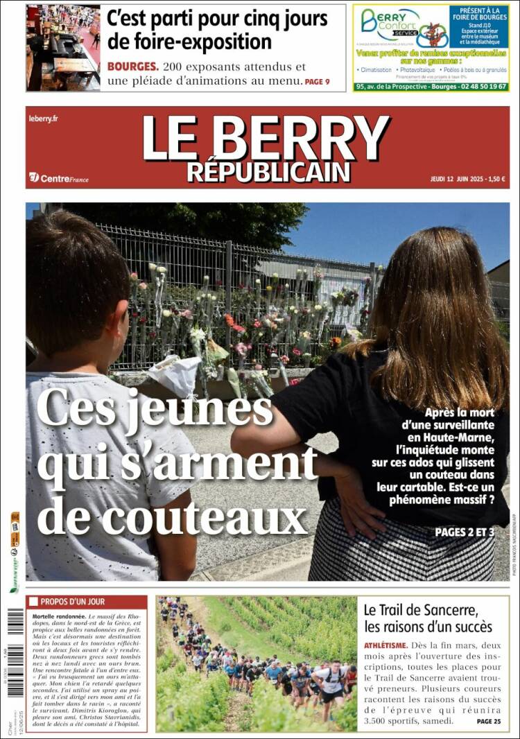 Portada de Berry Republicain (Francia)