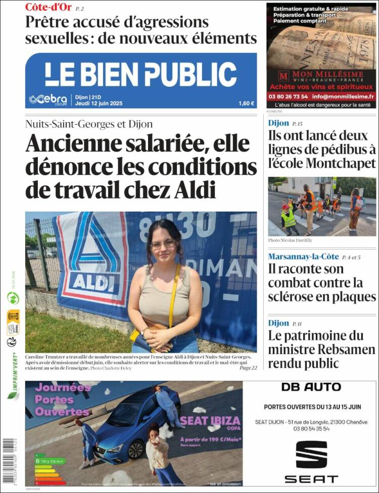 Portada de Le Bien Public (Francia)