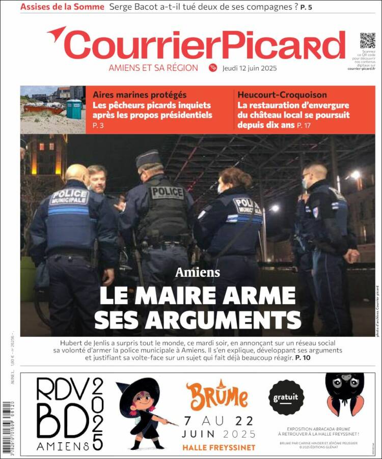 Portada de Courrier Picard (Francia)