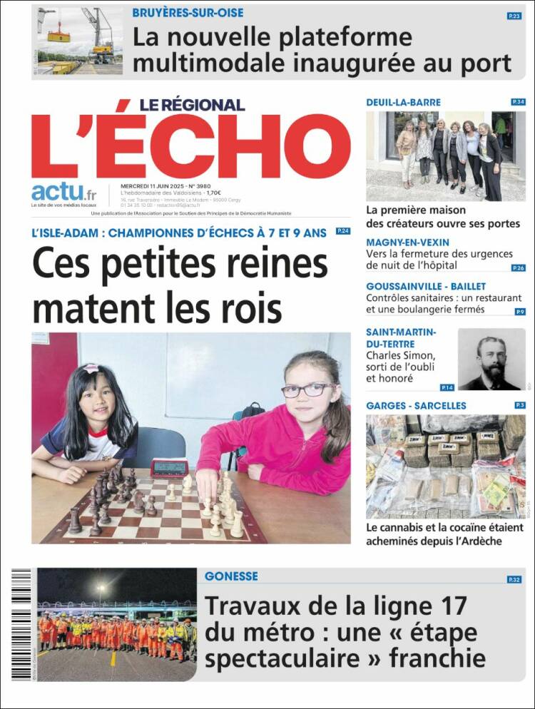 Portada de L'Echo de la Haute-Vienne (Francia)