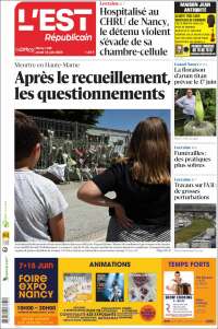 Portada de L'Est Republicain (Francia)