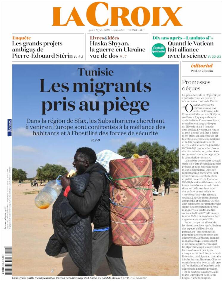 Portada de La Croix (Francia)