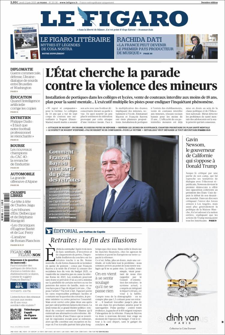 Portada de Le Figaro (Francia)