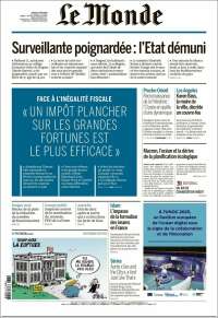 Portada de Le Monde (Francia)