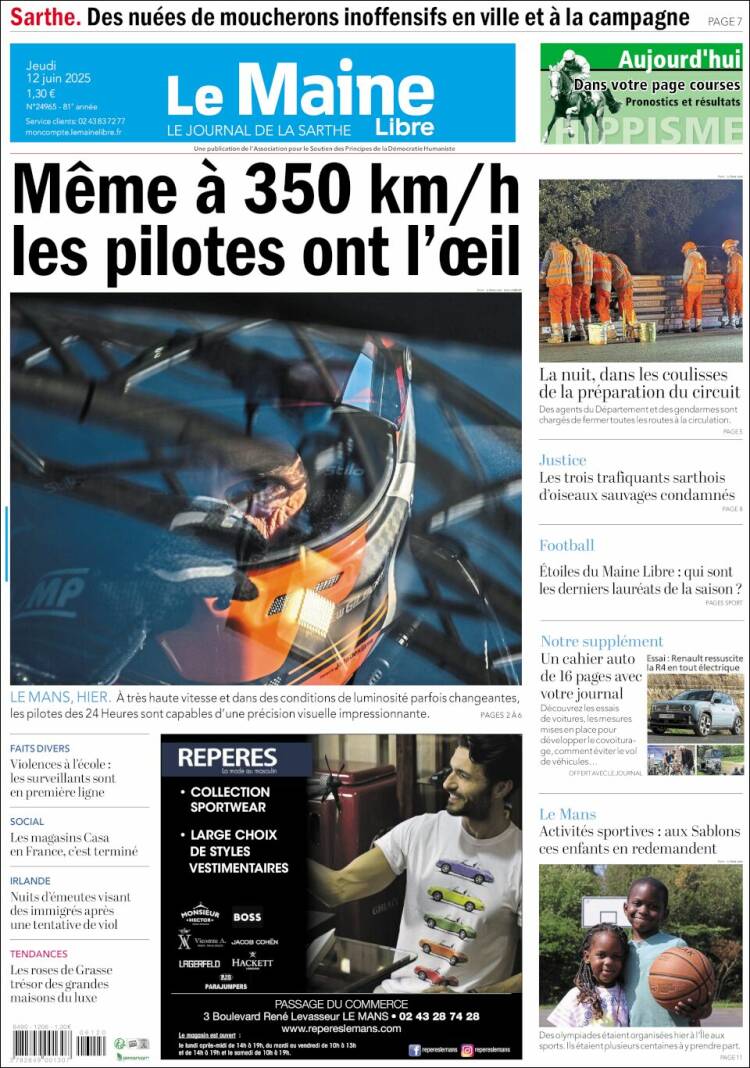 Portada de Le Maine Libre (Francia)