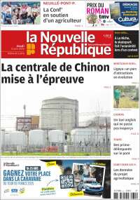 Portada de La Nouvelle Republique (Francia)