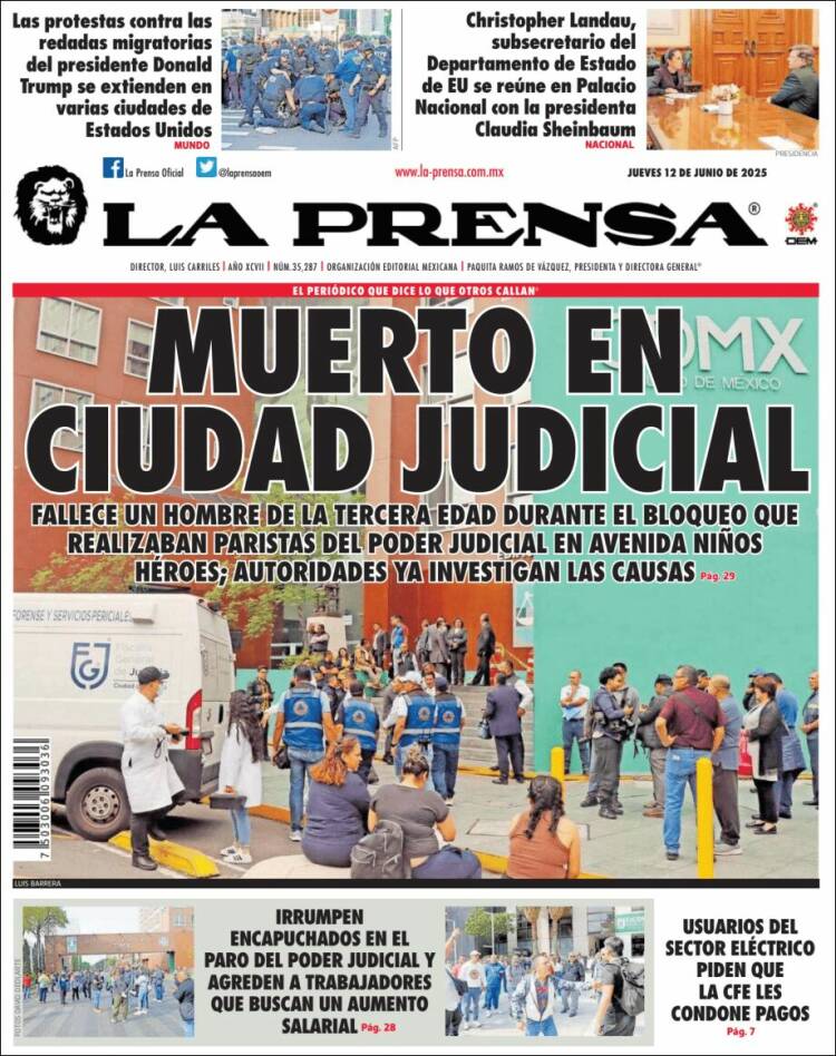 Portada de La Prensa (México)