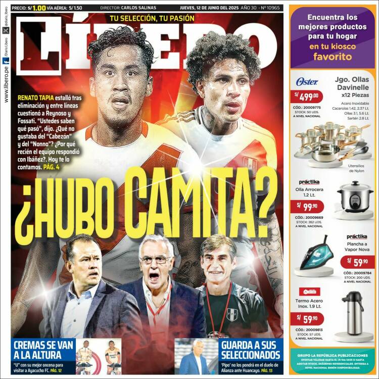 Portada de Líbero (Perú)