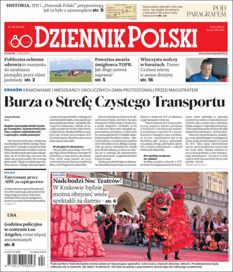 Portada de Dziennik (Polonia)