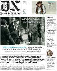Portada de Diário de Noticias (Portugal)