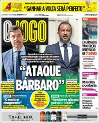 Portada de O Jogo (Portugal)