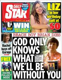 Portada de Daily Star (Reino Unido)
