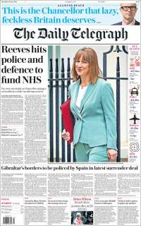 Portada de Daily Telegraph (Reino Unido)