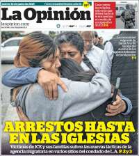 Portada de La Opinión (USA)