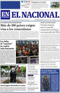 Portada de El Nacional (Venezuela)