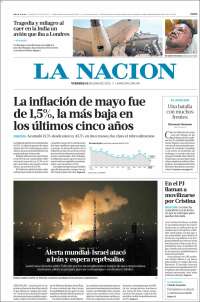 Portada de La Nación (Argentina)