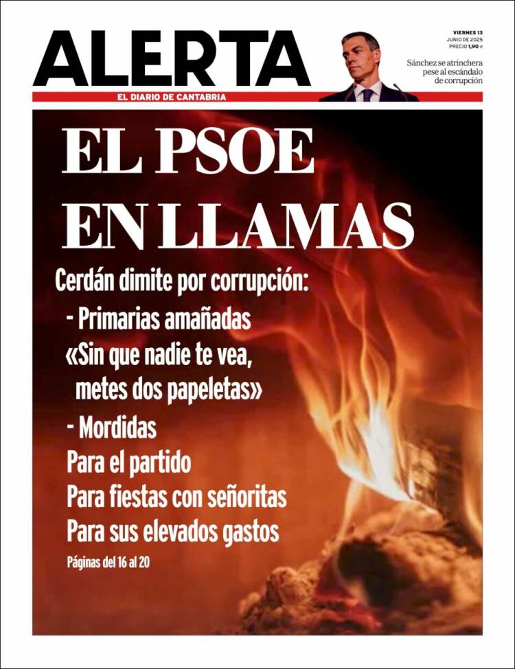 Portada de Alerta - El Diario de Cantabria (España)