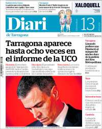 Portada de Diari de Tarragona (España)