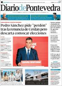 Portada de Diario de Pontevedra (España)