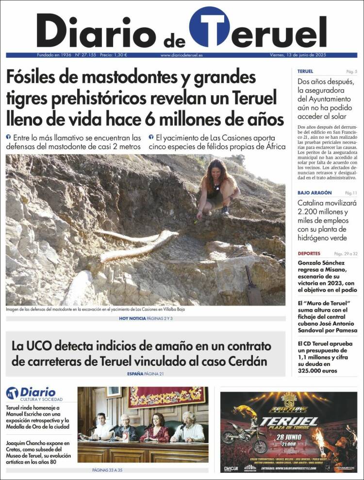 Portada de Diario de Teruel (España)