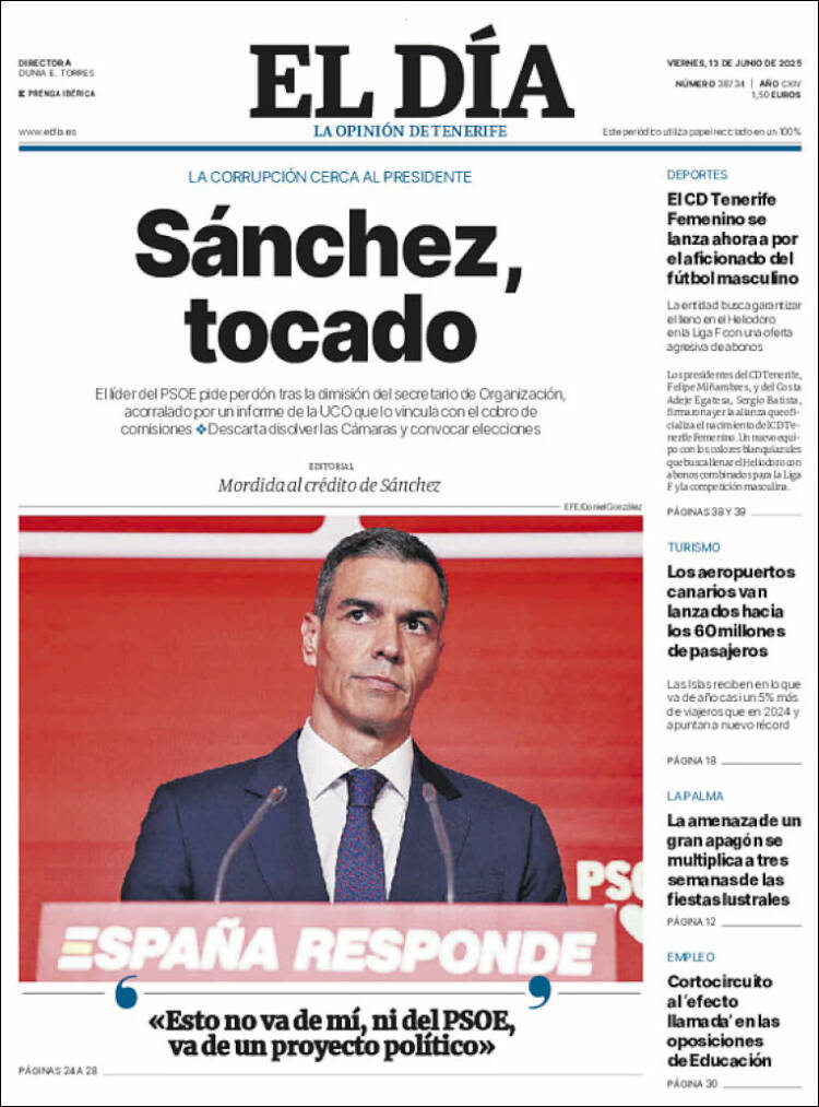 Portada de El Día (España)