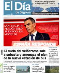 Portada de El Día de Segovia (España)