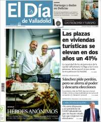 Portada de El Día de Valladolid (España)