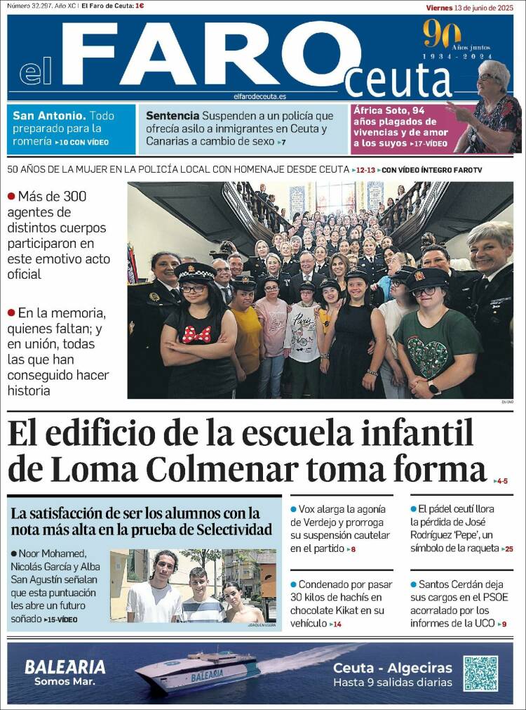 Portada de El Faro de Ceuta (España)