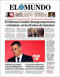 Portada de El Mundo (España)