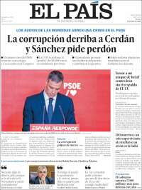 Portada de El País (España)