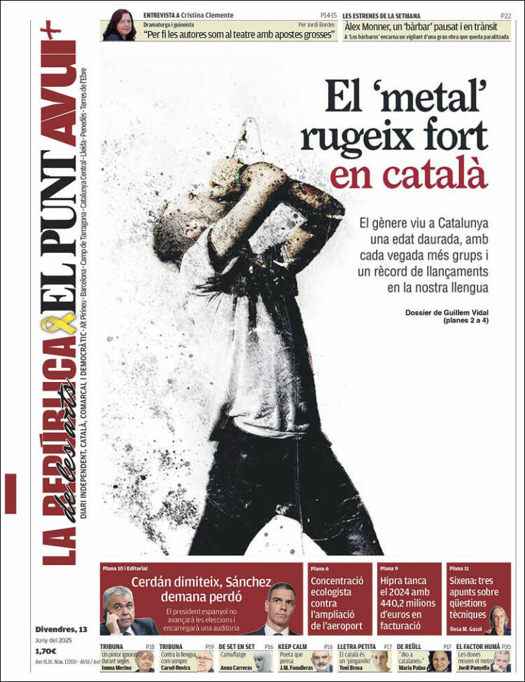 Portada de El Punt Avui (Spain)