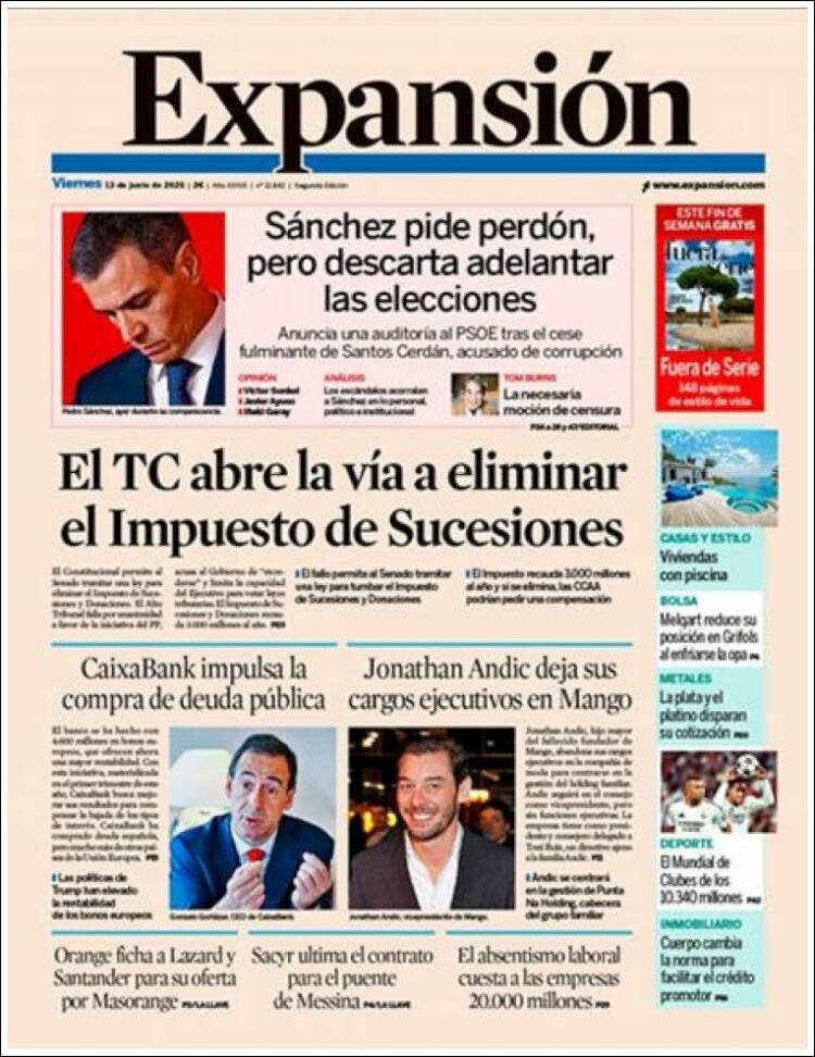 Portada de Expansión (España)
