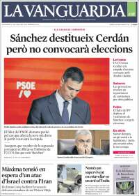 Portada de La Vanguardia (España)