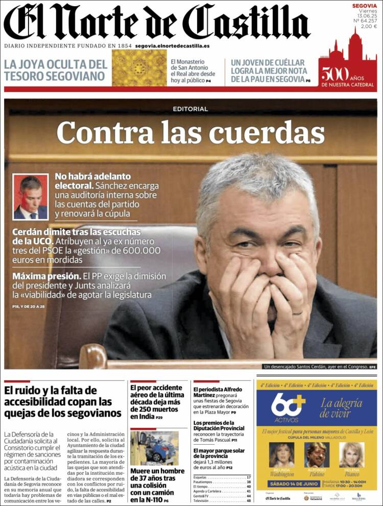 Portada de Norte de Castilla - Segovia (España)