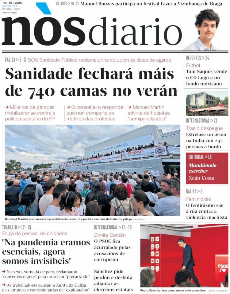 Portada de Nòs Diario (España)