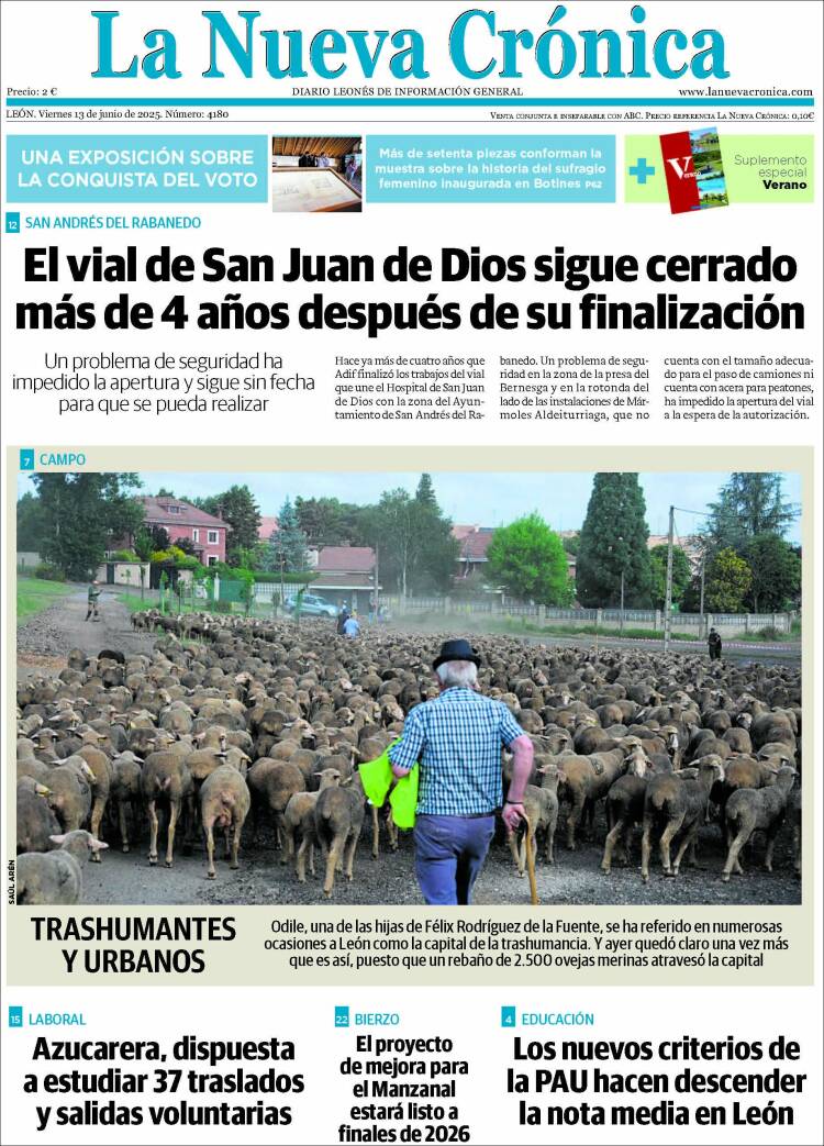 Portada de La Nueva Crónica (España)