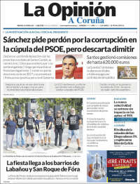 Portada de La Opinión de A Coruña (España)