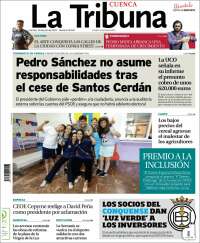 Portada de La Tribuna de Cuenca (España)