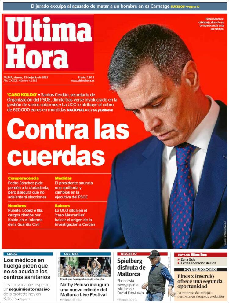 Portada de Última Hora (España)