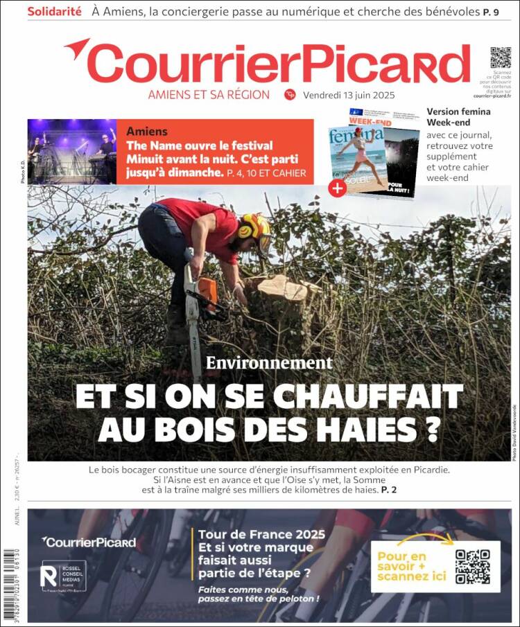 Portada de Courrier Picard (Francia)