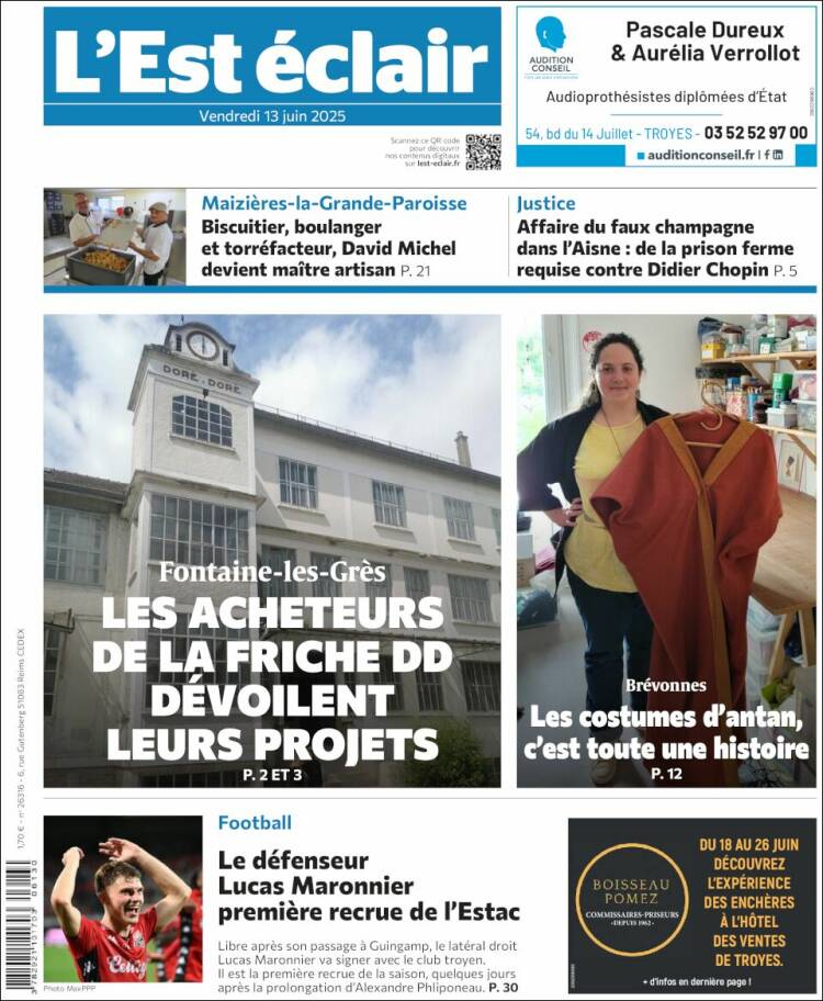 Portada de L'Est Eclair (Francia)
