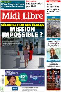 Portada de Midi Libre (Francia)