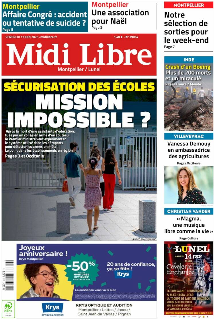 Portada de Midi Libre (France)