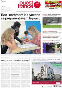 Portada de Ouest France (Francia)