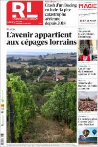 Portada de Le Republicain Lorrain (Francia)