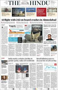 Portada de The Hindu (India)