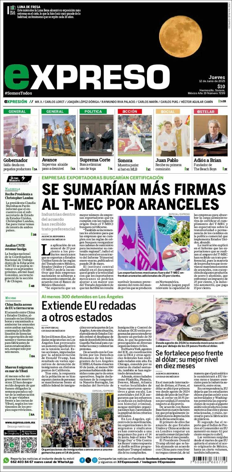 Portada de Expreso (México)