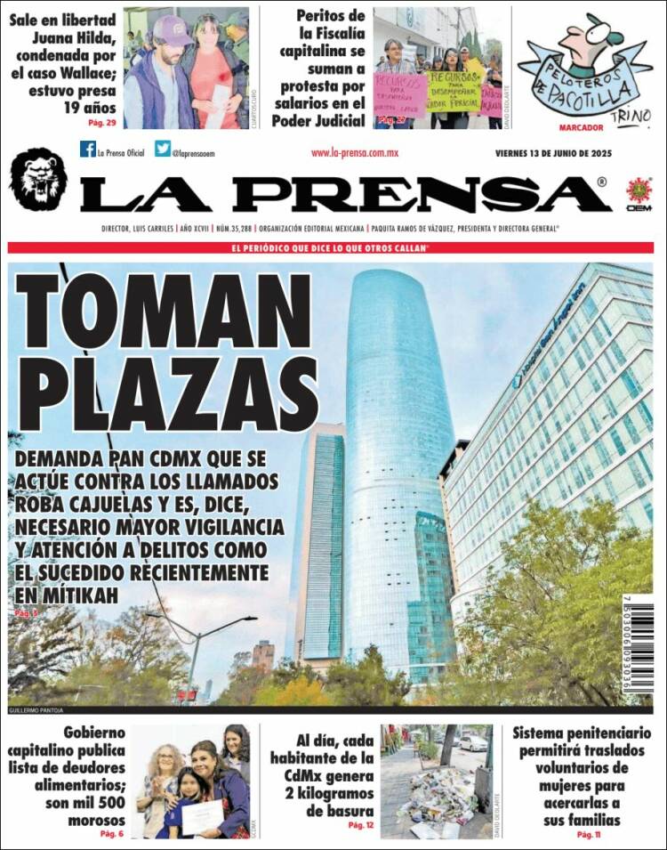 Portada de La Prensa (México)