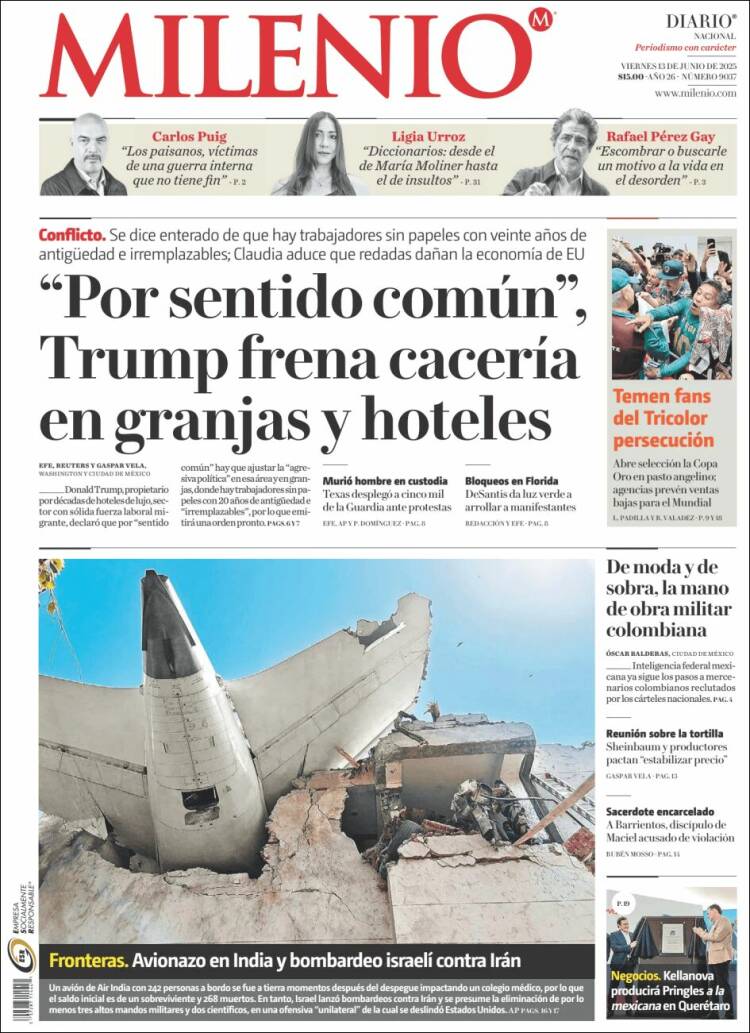 Portada de Milenio (México)